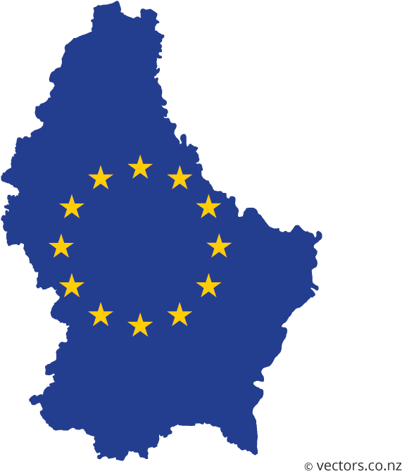 Luxembourg E U Flag Map PNG image