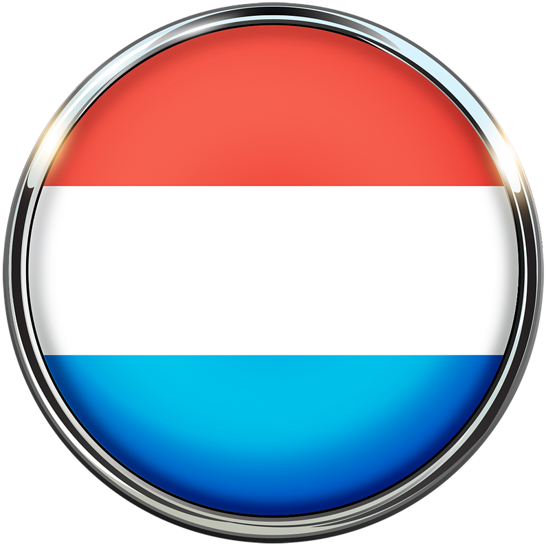 Luxembourg Flag Button PNG image