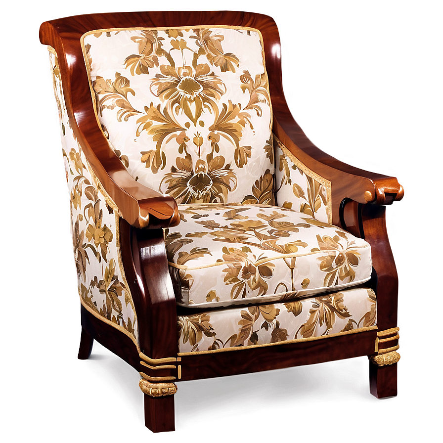 Luxurious Armchair Silla Png 06242024 PNG image