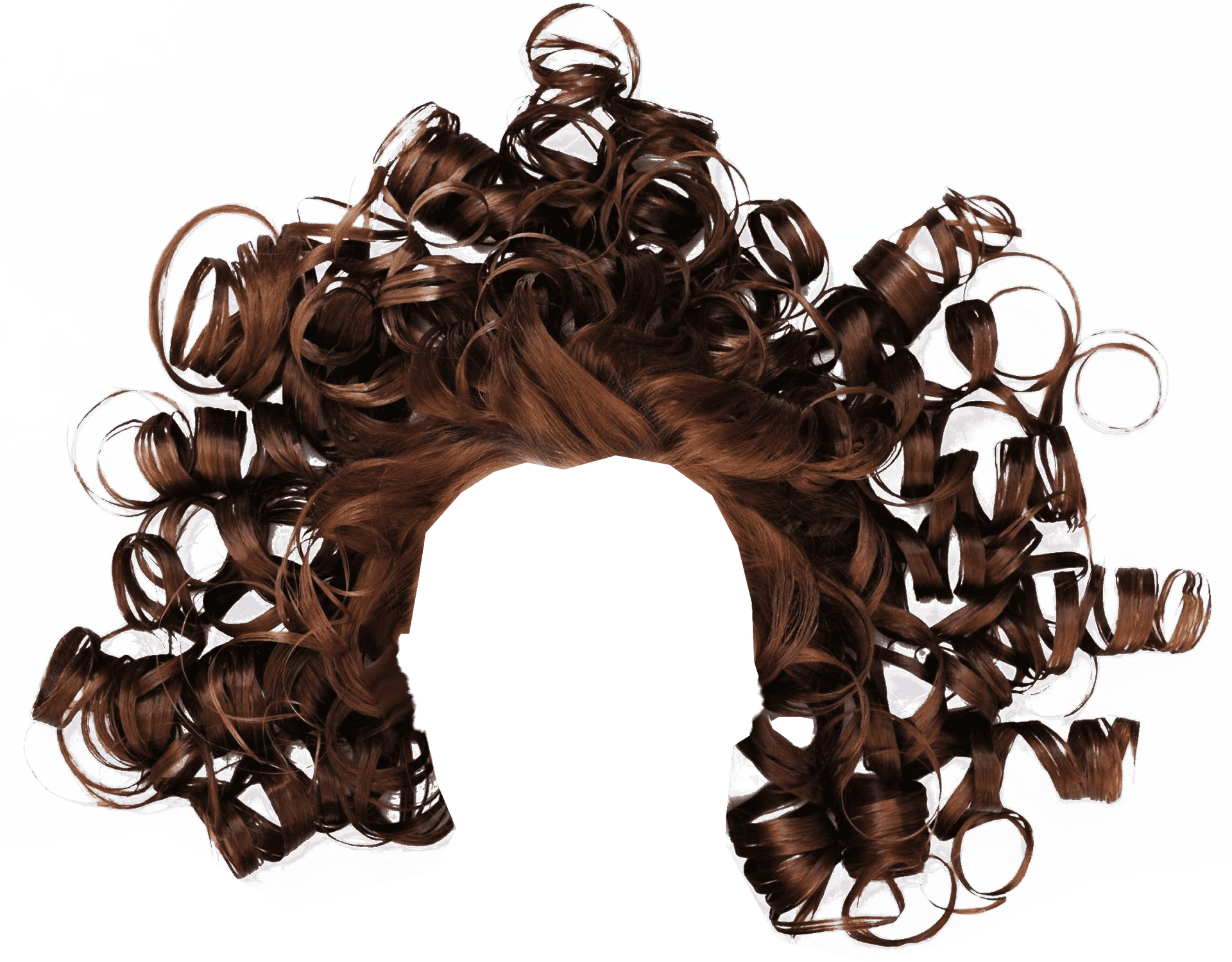 Luxurious Curly Hair Texture PNG image