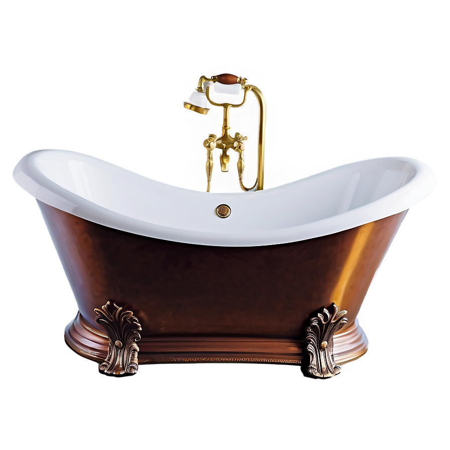 Luxurious Double-ended Bathtub Png Eab PNG image