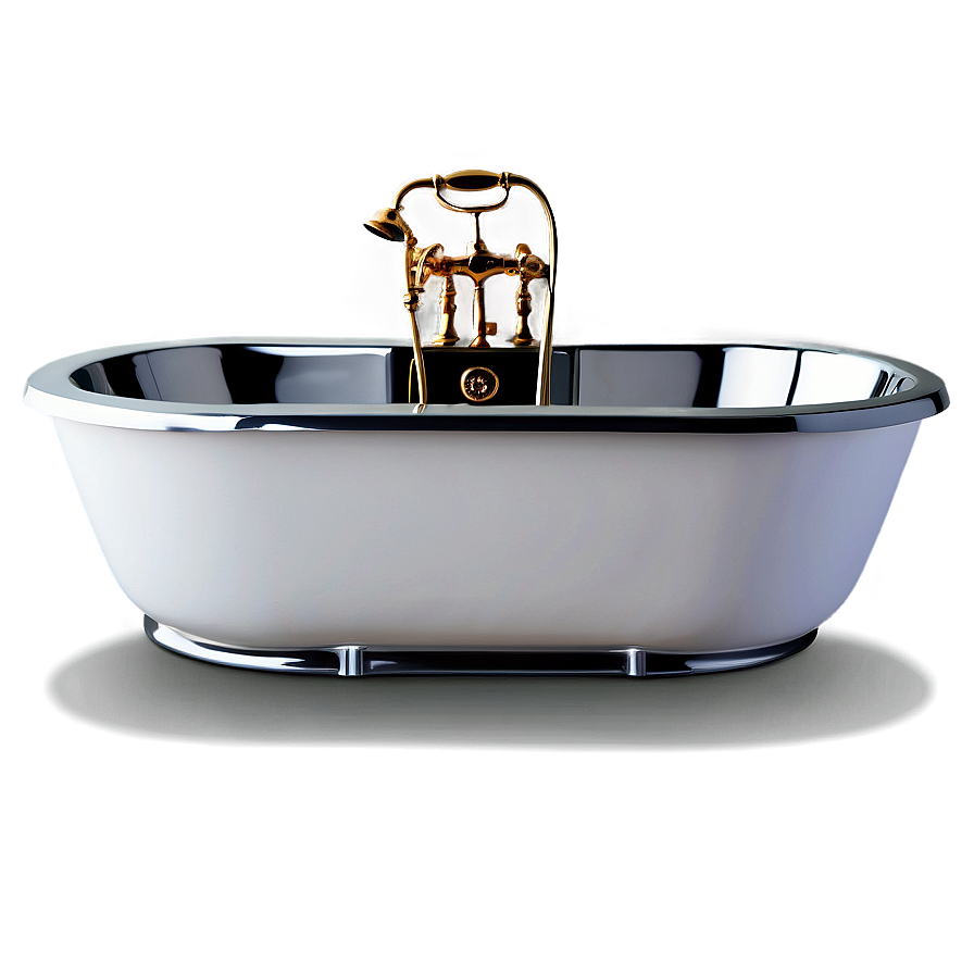 Luxurious Double-ended Bathtub Png Iat PNG image