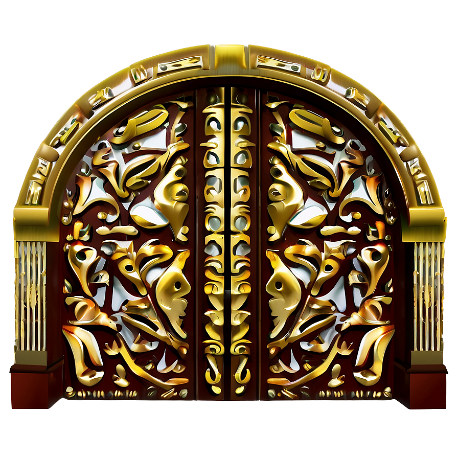 Luxurious Gold Door Png 05042024 PNG image