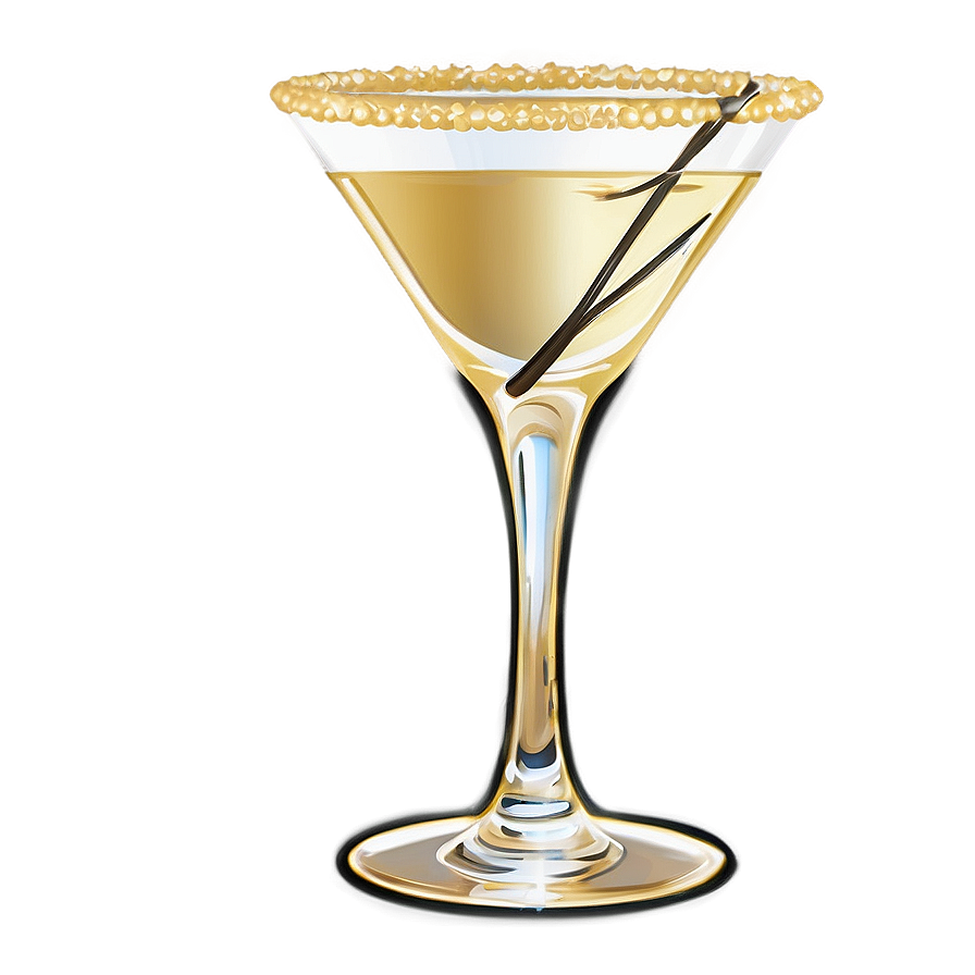 Luxurious Gold Rim Martini Png 23 PNG image