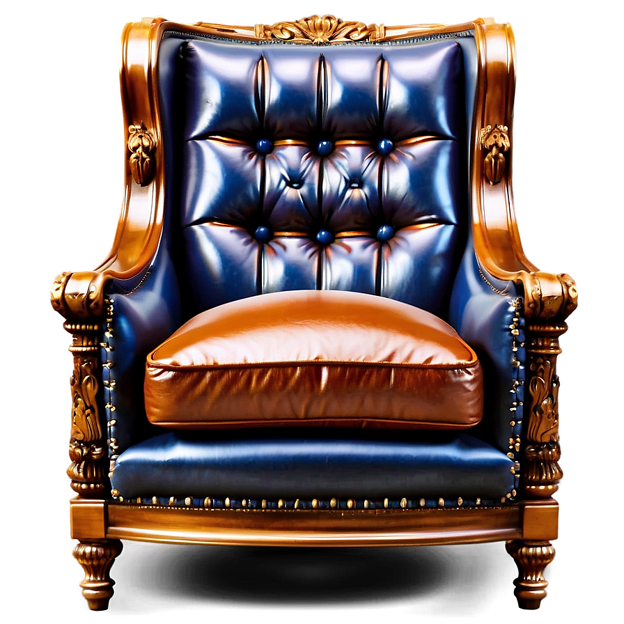 Luxurious King's Lounge Chair Png 06262024 PNG image