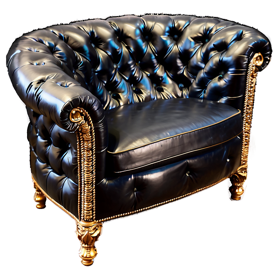 Luxurious Tufted Sofa Png 05252024 PNG image