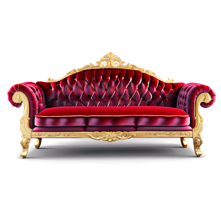 Luxurious Velvet Sofa Png Txp58 PNG image