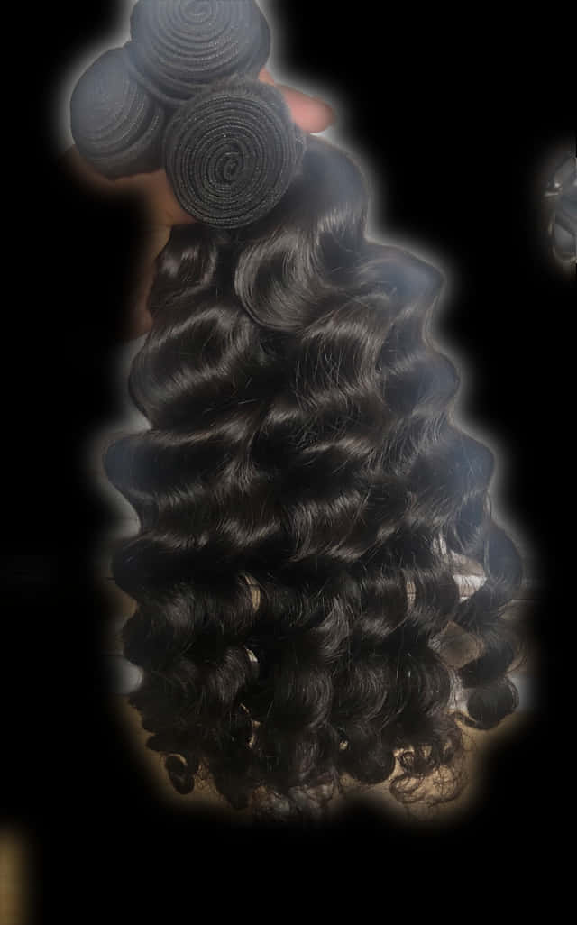 Luxurious Waves Hair Extensions PNG image