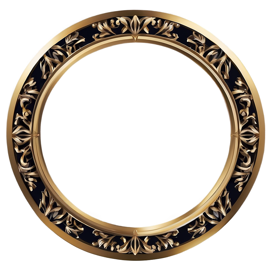 Luxury Circle Frame Png Erj66 PNG image