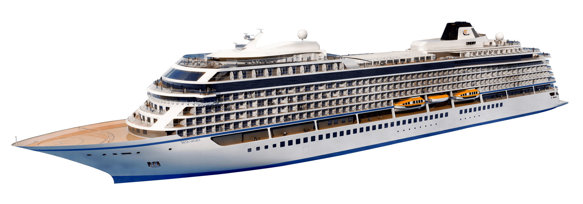 Luxury Cruise Liner Isolated PNG image