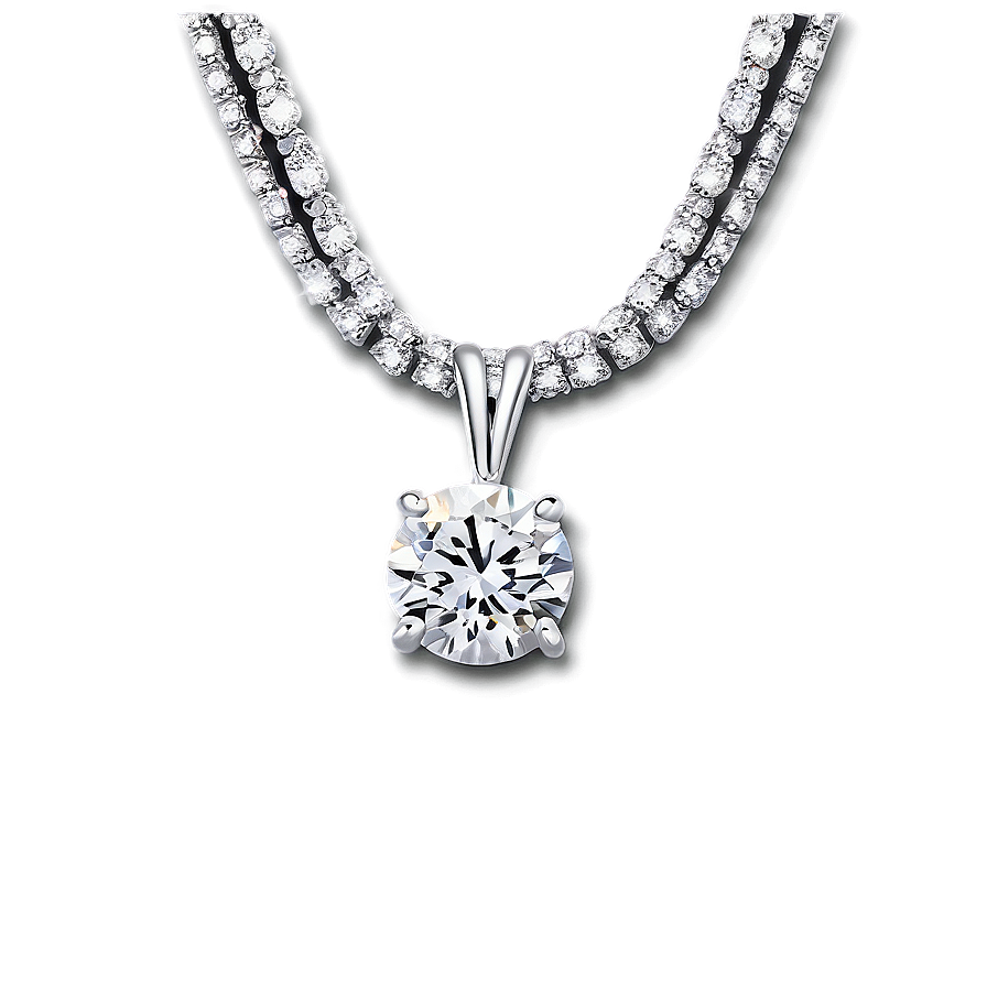 Luxury Diamond Necklace Png Ttc PNG image