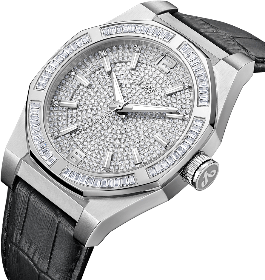 Luxury Diamond Studded Watch PNG image