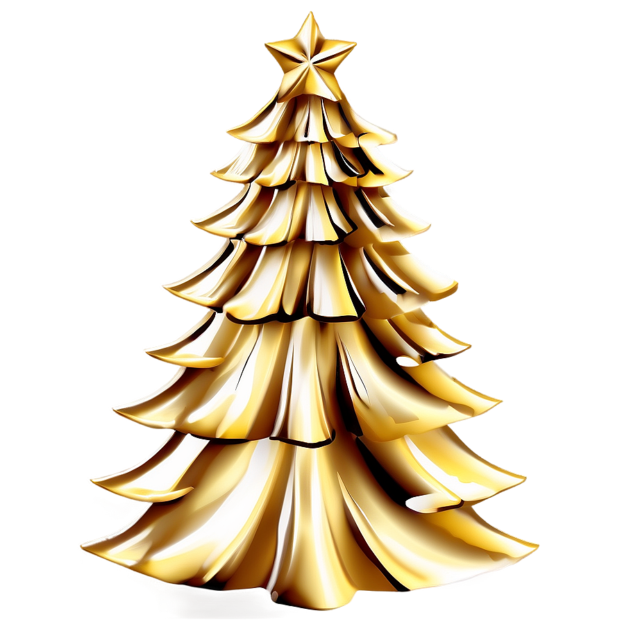 Luxury Gold Christmas Tree Design Png 06282024 PNG image