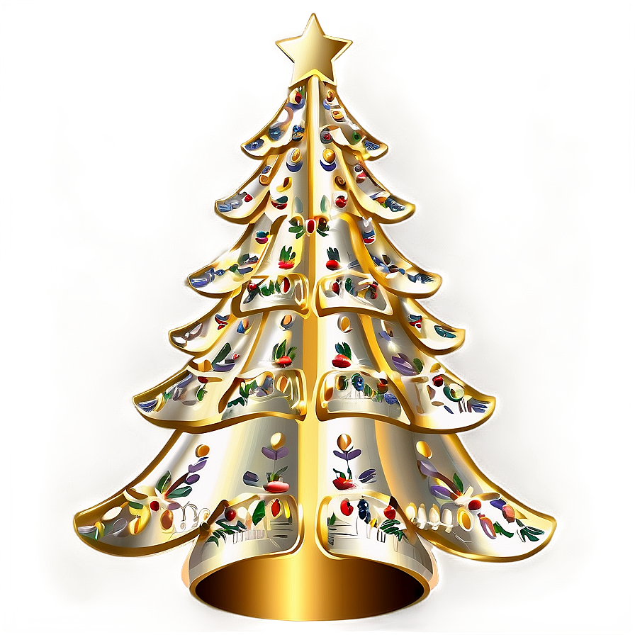 Luxury Gold Christmas Tree Design Png 95 PNG image