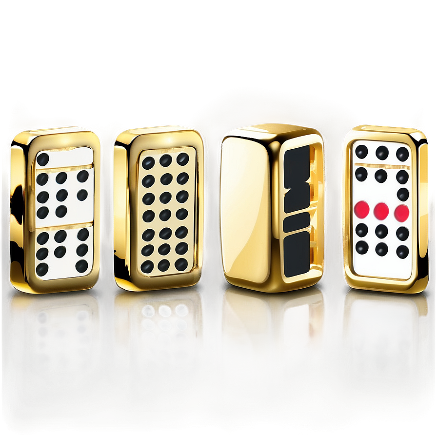 Luxury Gold Dominoes Set Png Frr PNG image