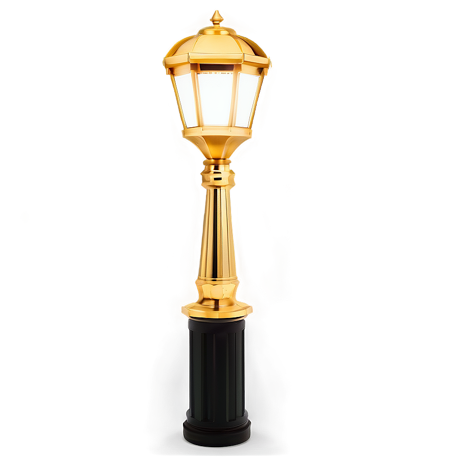 Luxury Gold Finish Light Post Png Whm38 PNG image