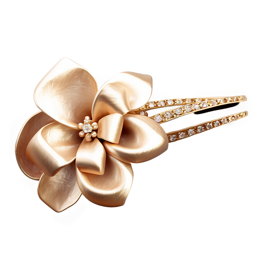 Luxury Gold Hair Clip Png 06132024 PNG image