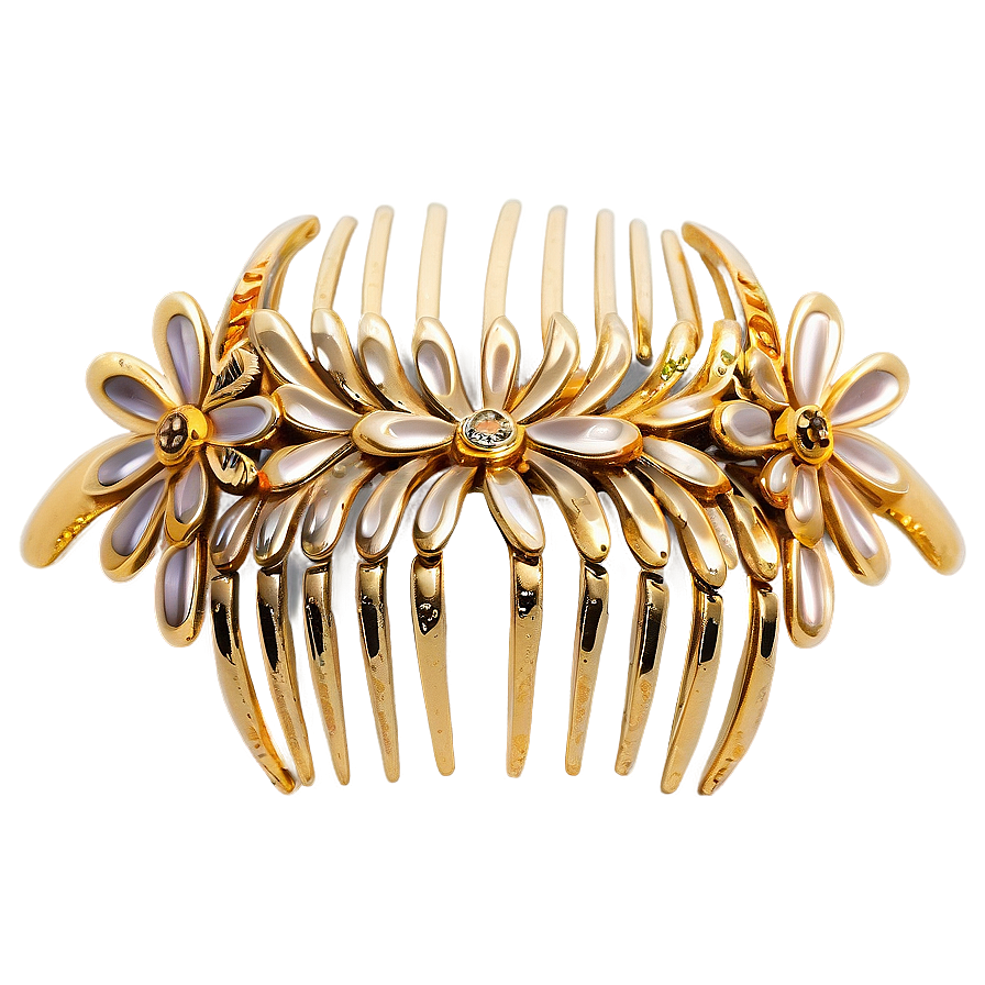 Luxury Gold Hair Clip Png 64 PNG image