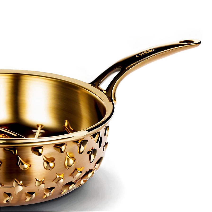 Luxury Gold-plated Cooking Pot Png Fin PNG image