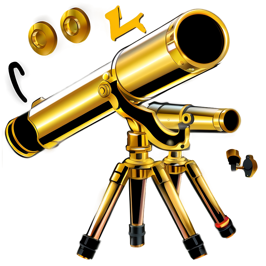 Luxury Gold-plated Telescope Png Vdk66 PNG image