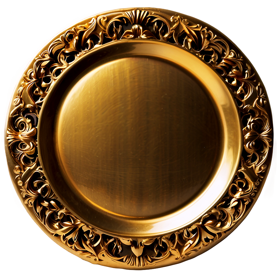 Luxury Gold-rimmed Plates Png 06202024 PNG image