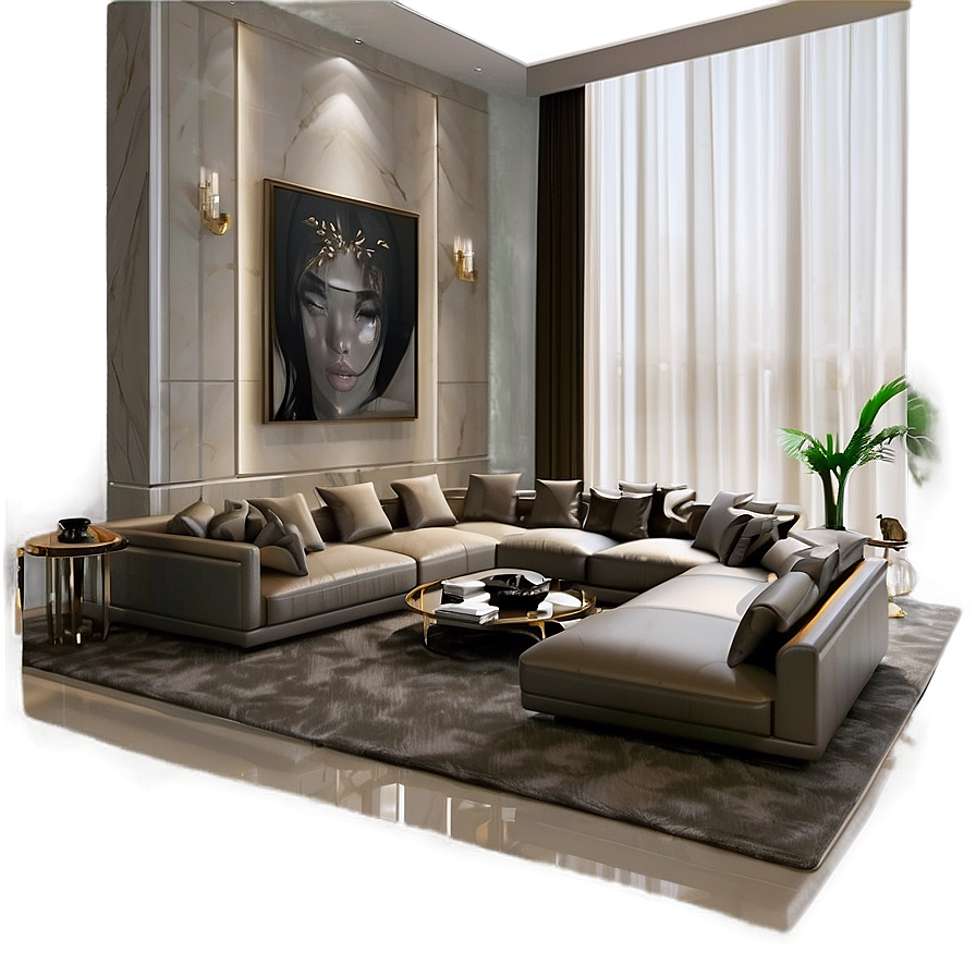 Luxury Living Room Statement Png Bjn59 PNG image