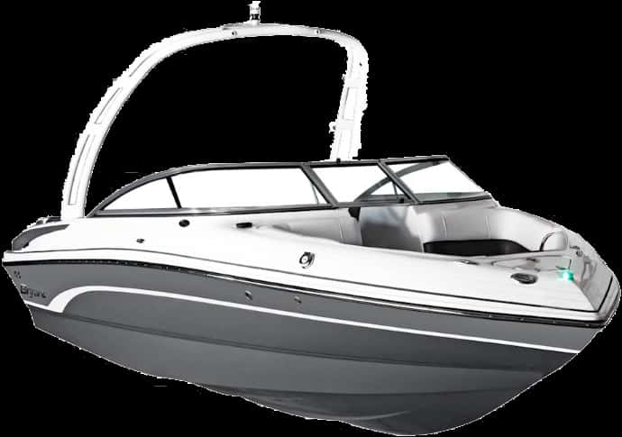 Luxury Motorboat Isolatedon Black PNG image
