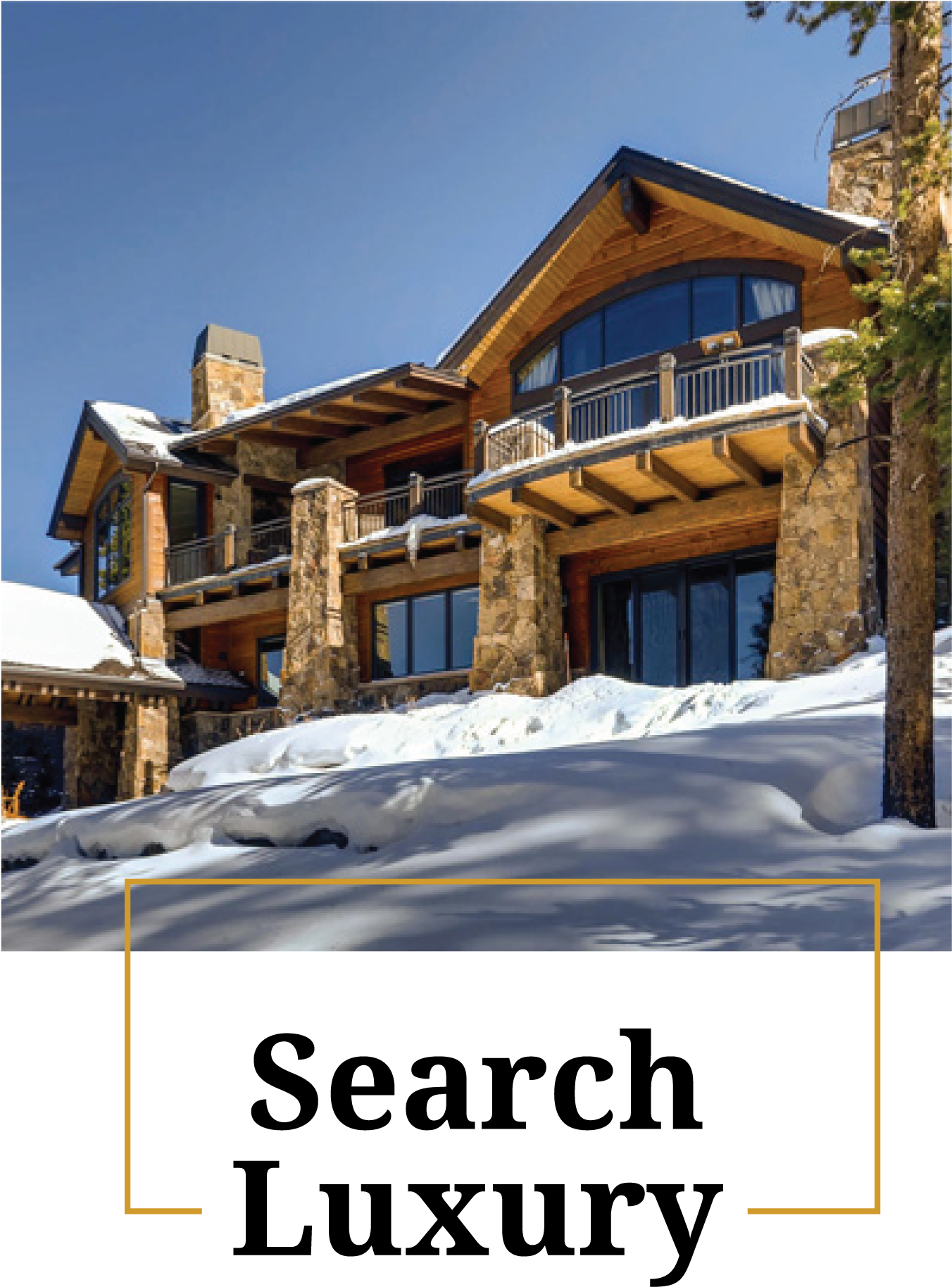 Luxury Mountain Home Winter Snow PNG image