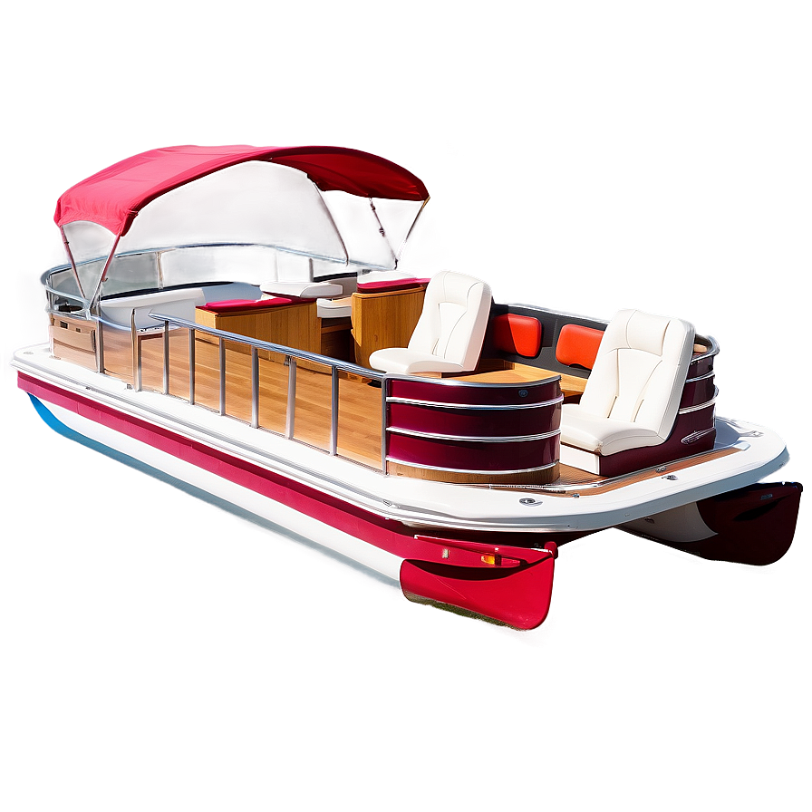 Luxury Pontoon Boat With Cabin Png 06292024 PNG image