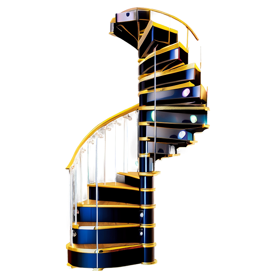 Luxury Spiral Staircase Png 06242024 PNG image