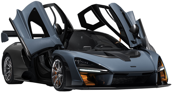 Luxury Sports Car With Doors Open PNG image