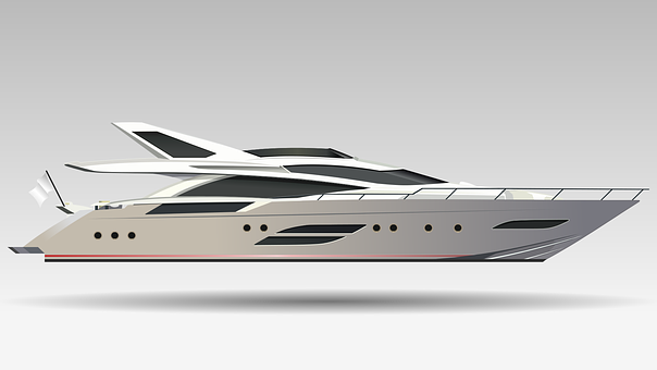 Luxury Yacht Vector Illustration PNG image