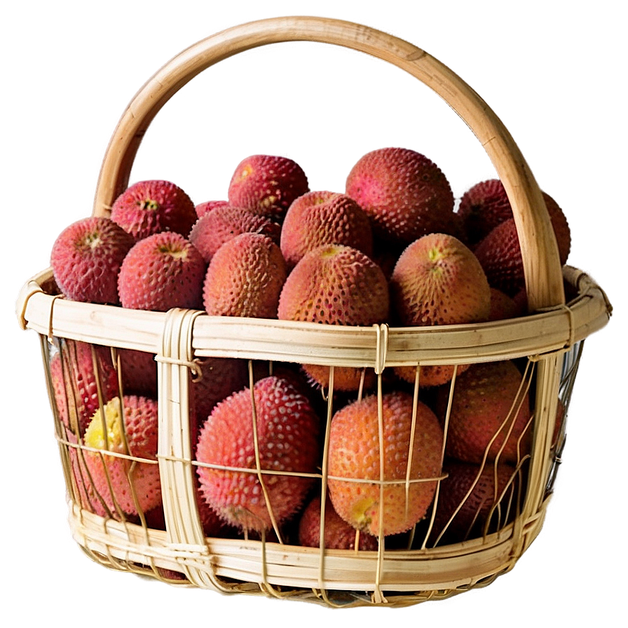 Lychee Harvest Basket Png 06252024 PNG image