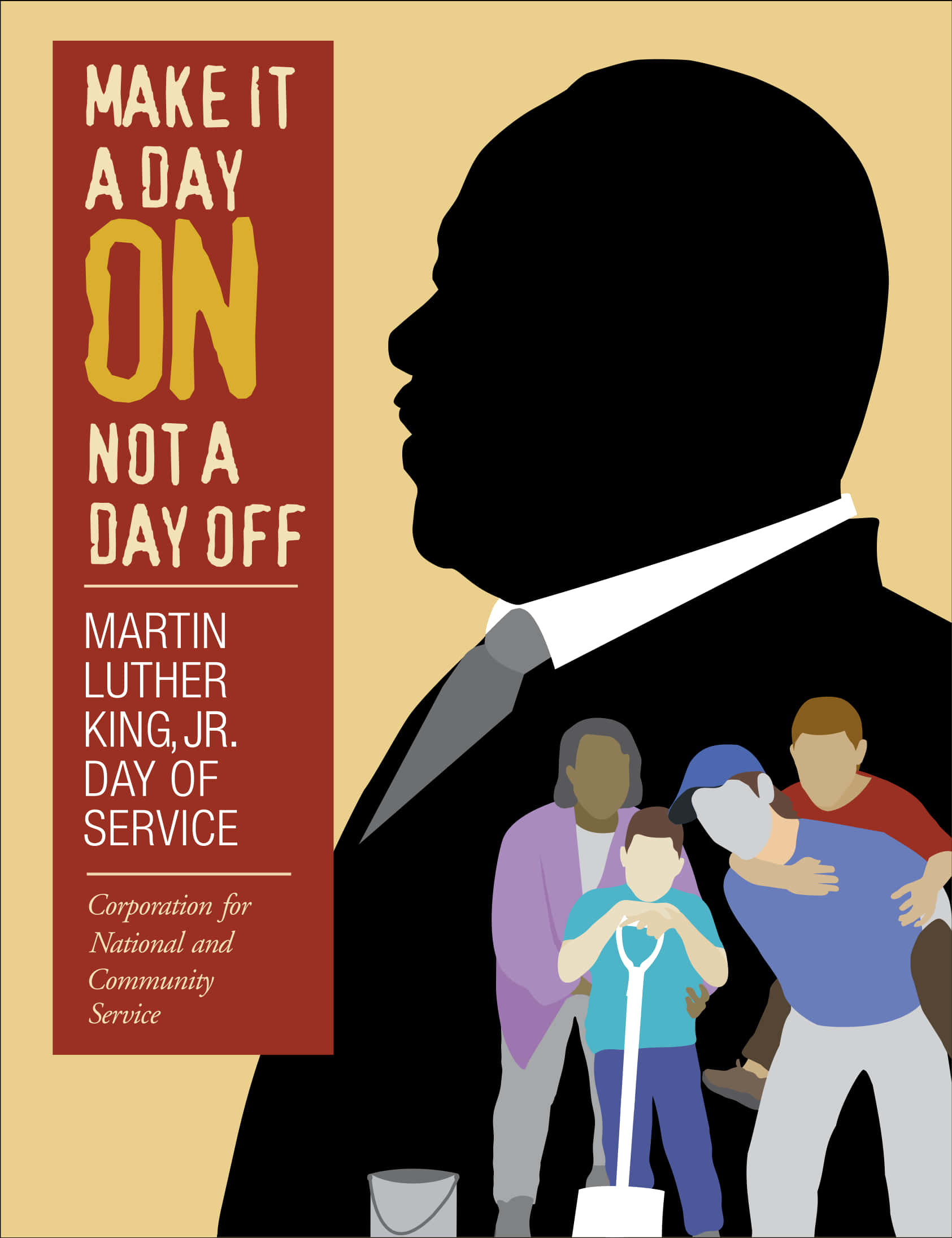 M L K Dayof Service Poster PNG image