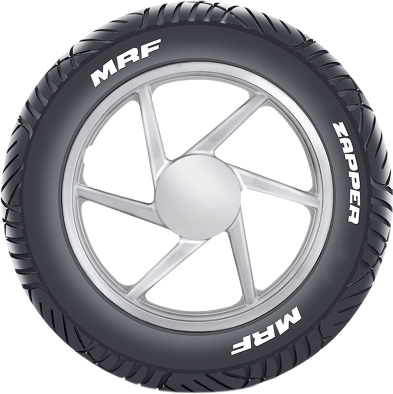 M R F Zapper Motorcycle Tyre PNG image