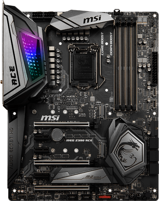 M S I M E G Z390 A C E Motherboard PNG image
