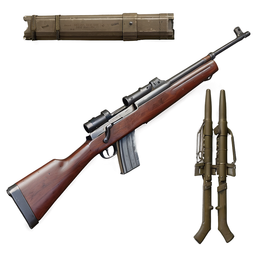 M1 Garand Essential Infantry Png Cad PNG image