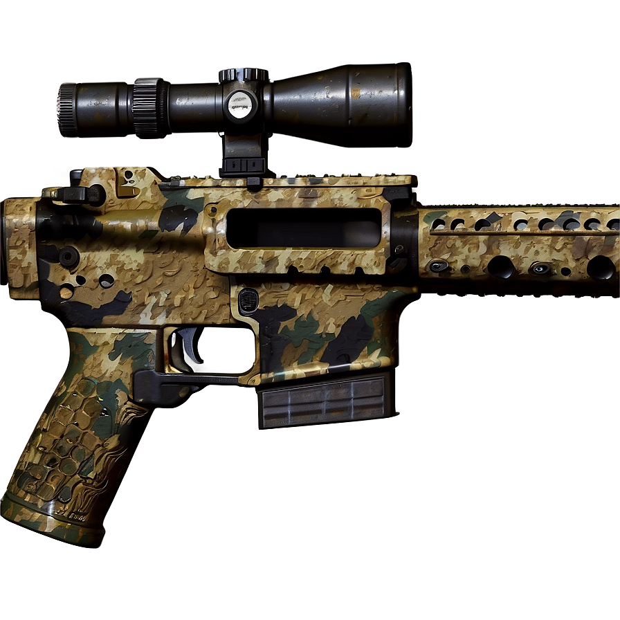 M16 Rifle Digital Camo Png Sbt76 PNG image