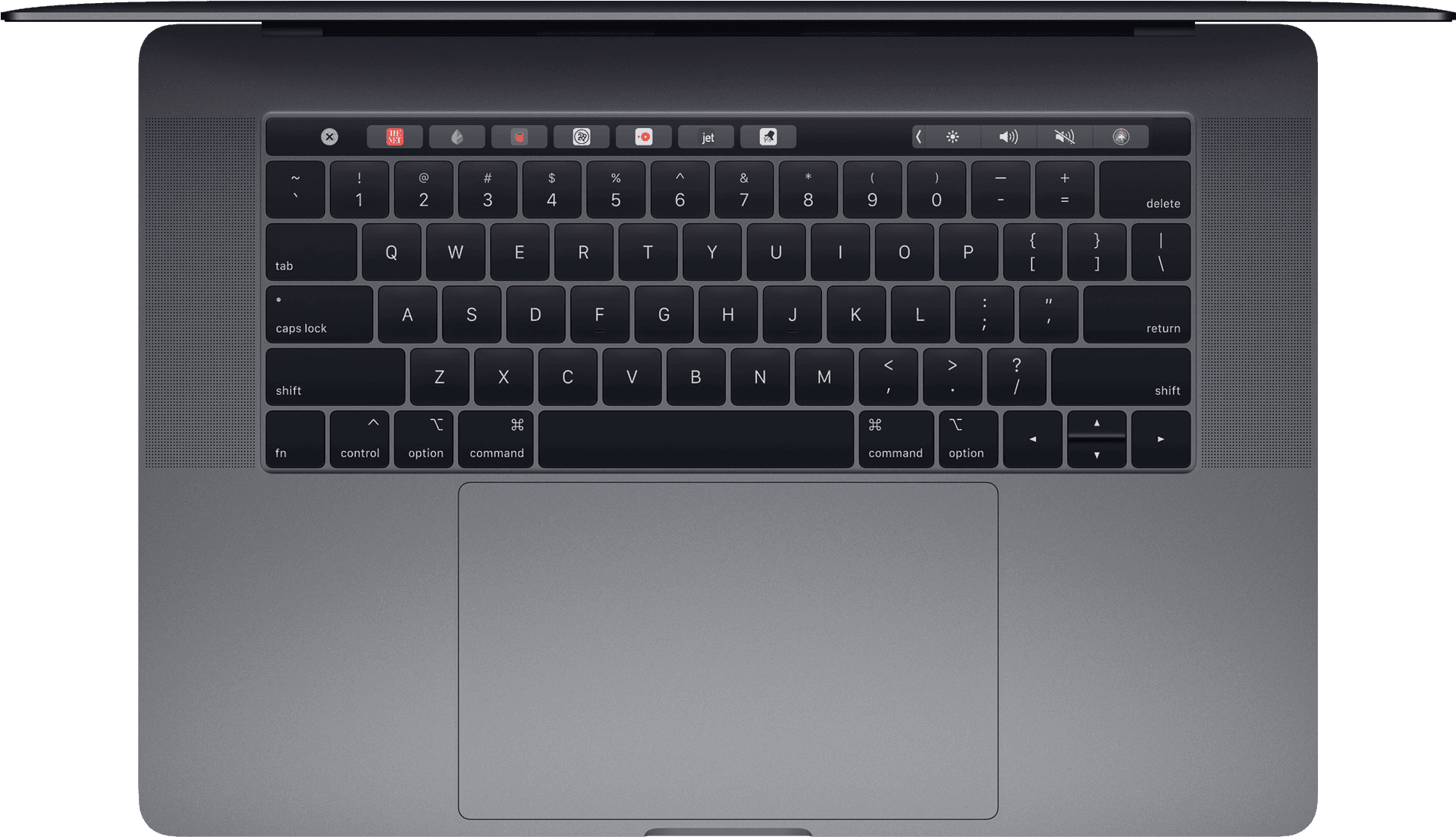 Mac Book Pro Keyboard Top View PNG image