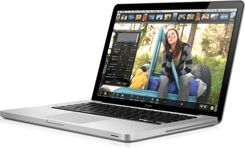 Mac Book Pro Photo Editing PNG image