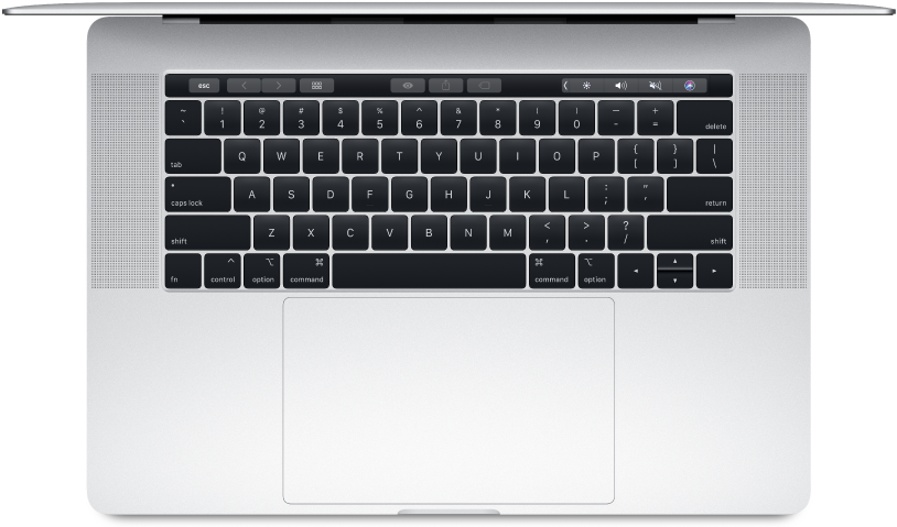 Mac Book Pro Top View Keyboardand Trackpad PNG image