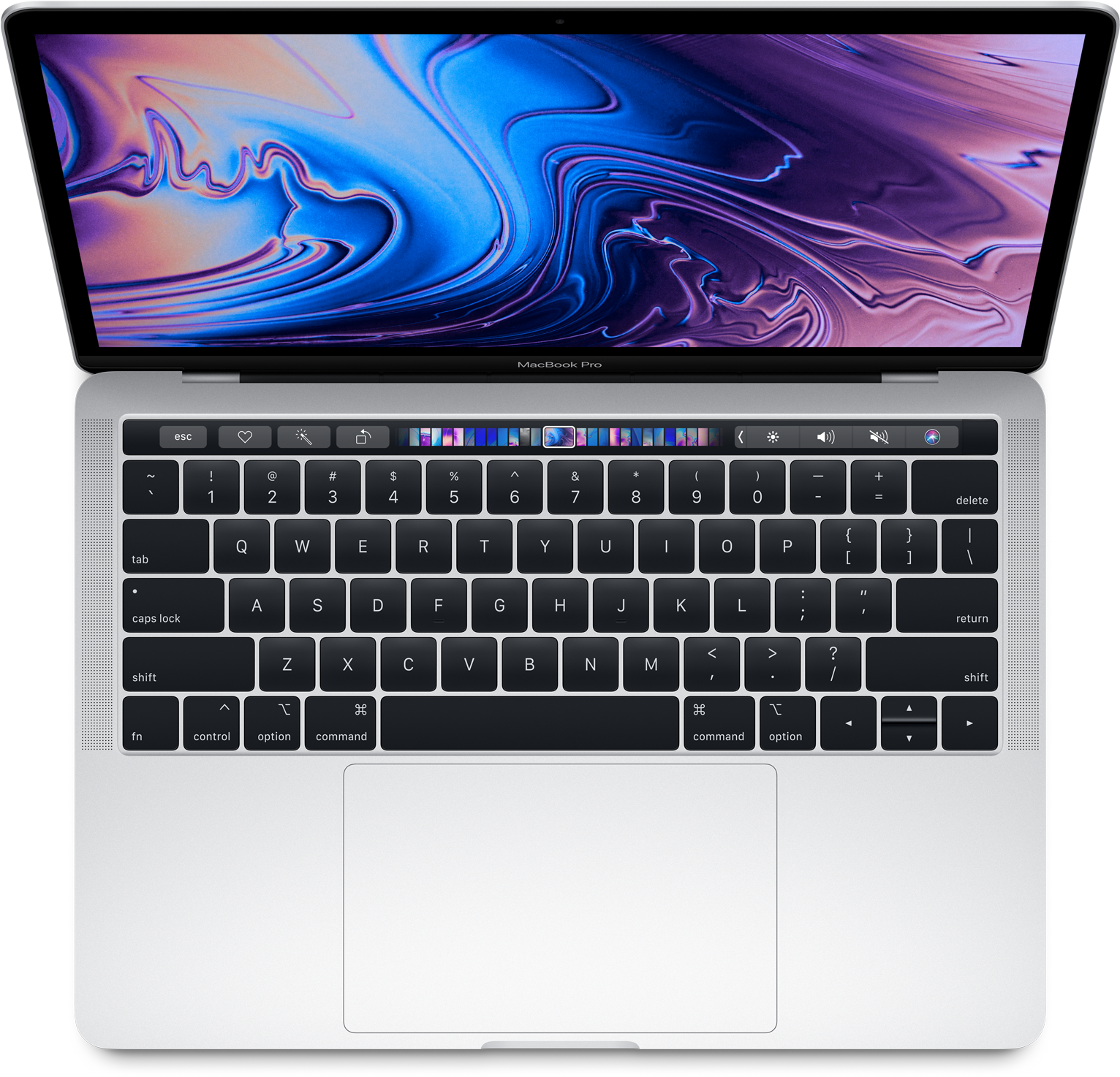 Mac Book Pro Top View Open PNG image