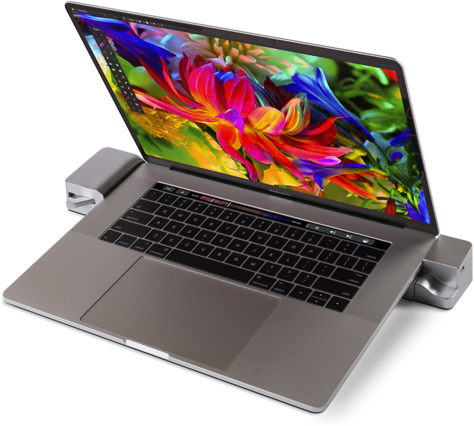 Mac Book Prowith Colorful Screenand Accessories PNG image