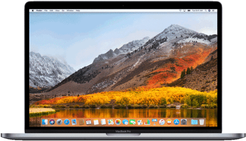 Mac Book Prowith Mountain Wallpaper PNG image