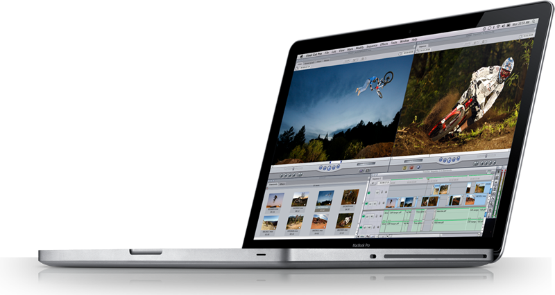 Mac Book Video Editing Display PNG image