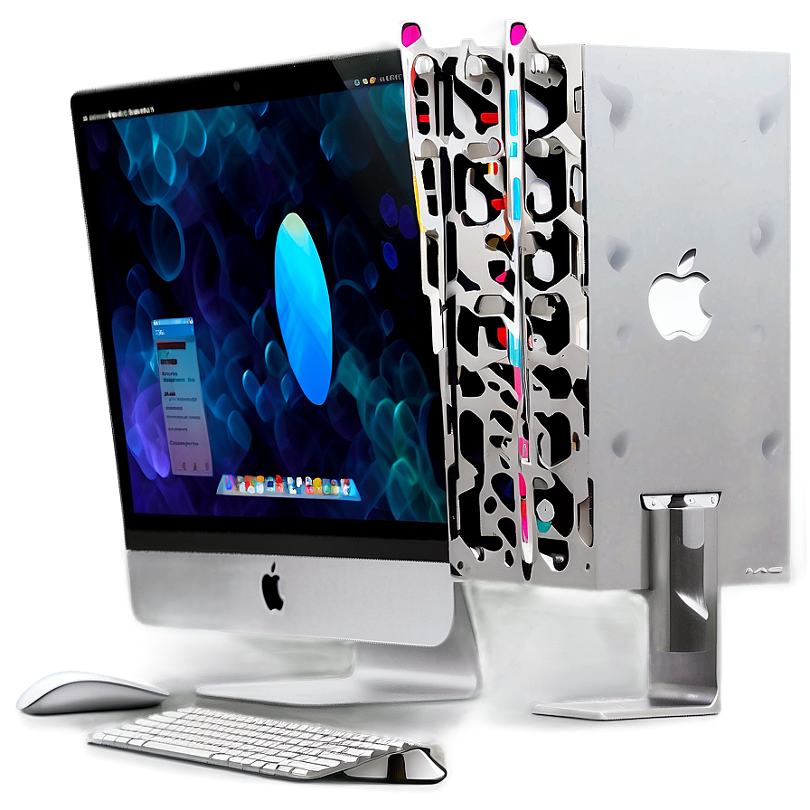 Mac Desktop Setup With Accessories Png 06272024 PNG image