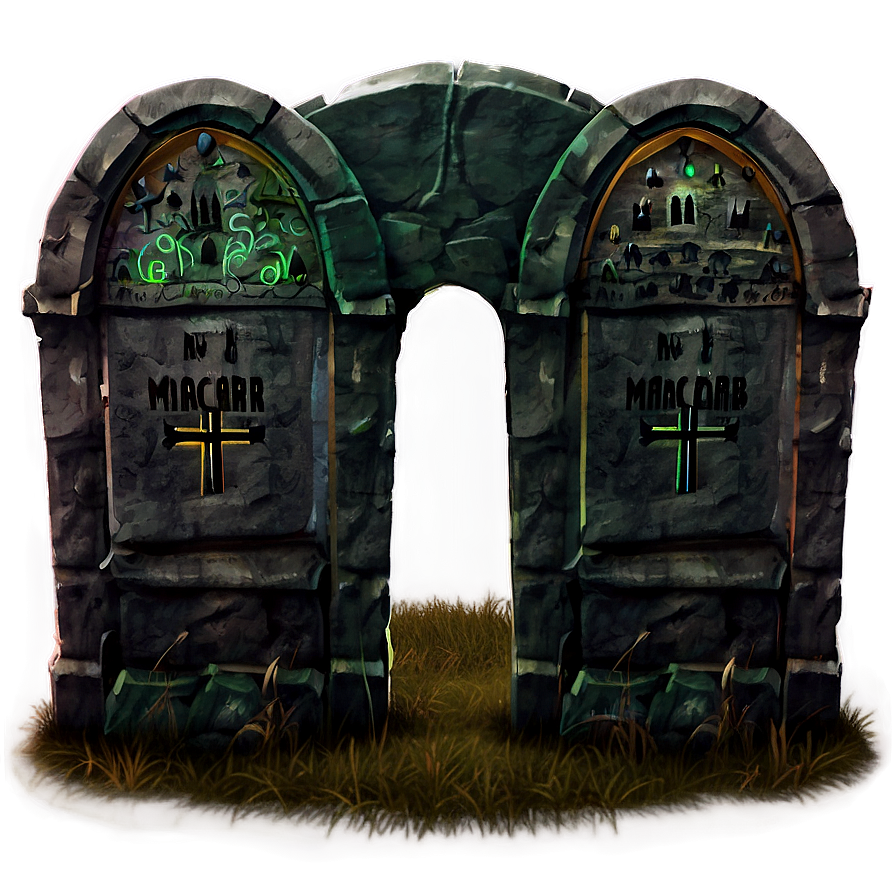 Macabre Graveyard Tomb Png Fjp18 PNG image