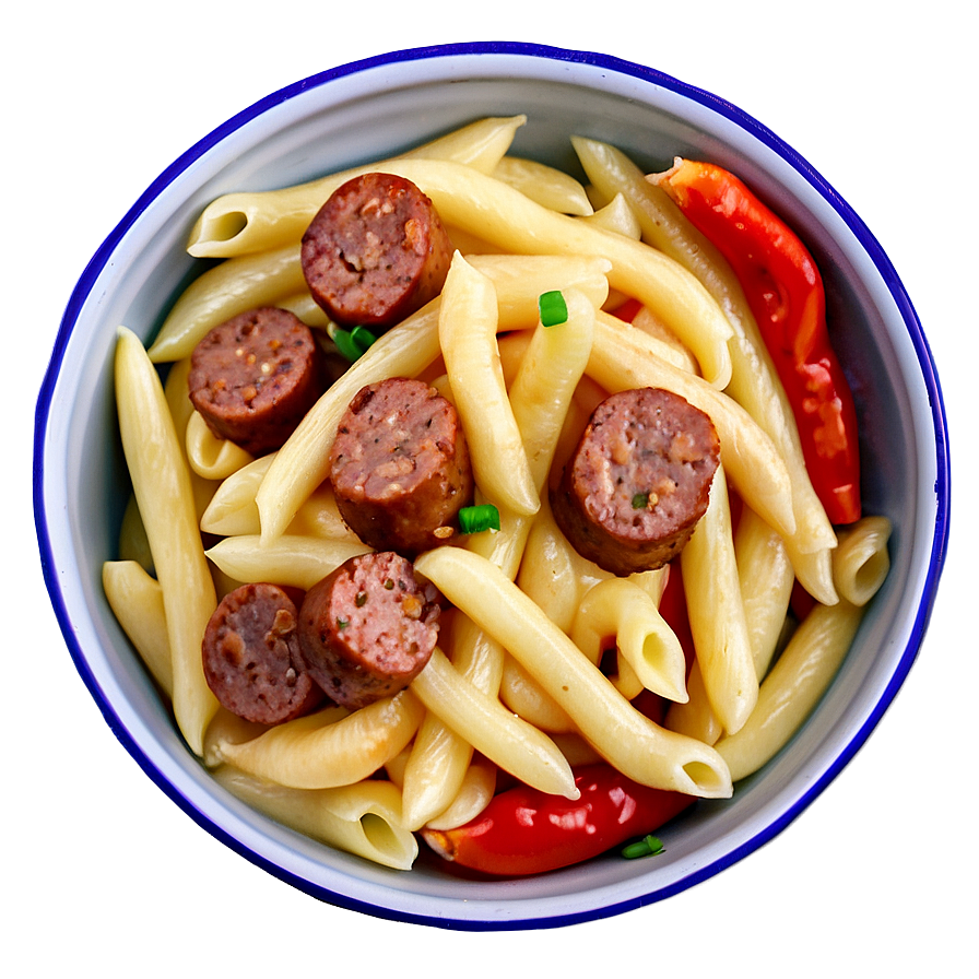 Macaroni With Sausage And Peppers Png Okj27 PNG image