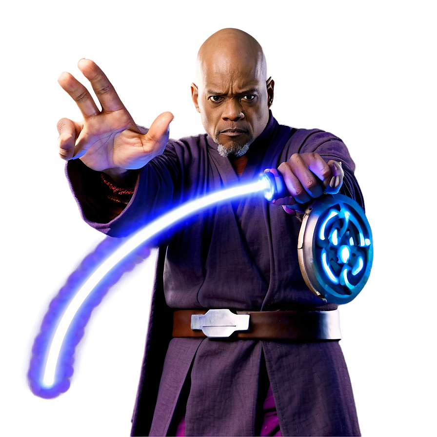 Mace Windu Action Pose Png Ybu PNG image