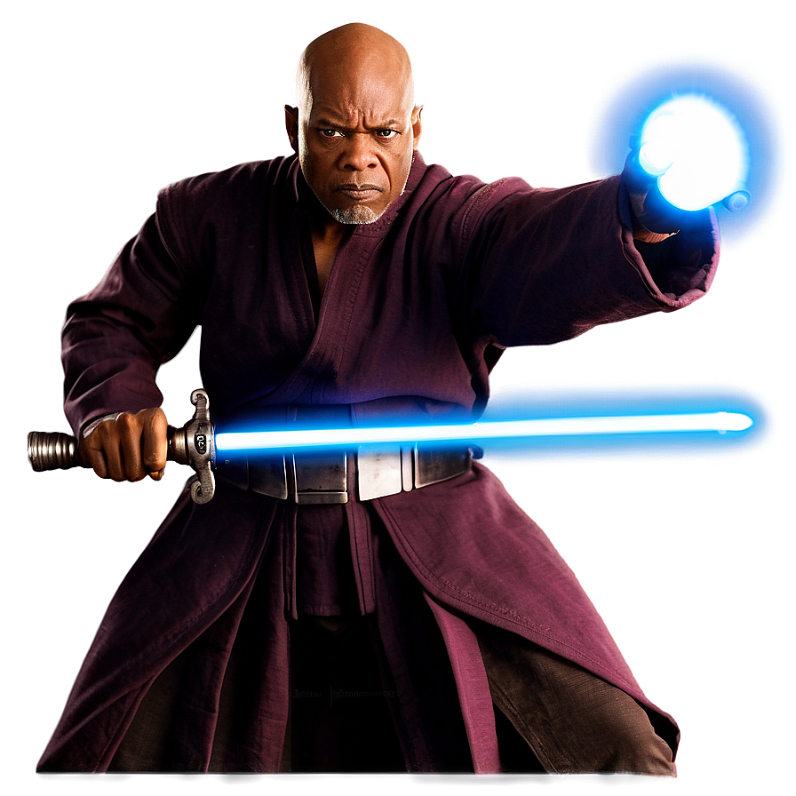 Mace Windu Battle Stance Png 68 PNG image